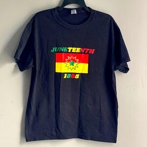 Juneteenth 1865  June 19th T-Shirt, Short Sleeves, Black, Large, Gildan